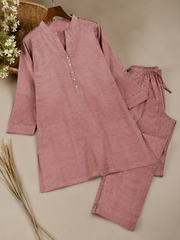 Maroon & White Fil-A-Fil Reversible Double Cloth Fabric