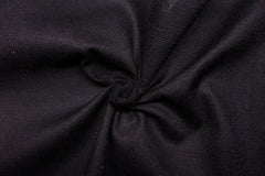 Black Lycra Plain Cotton Linen Fabric