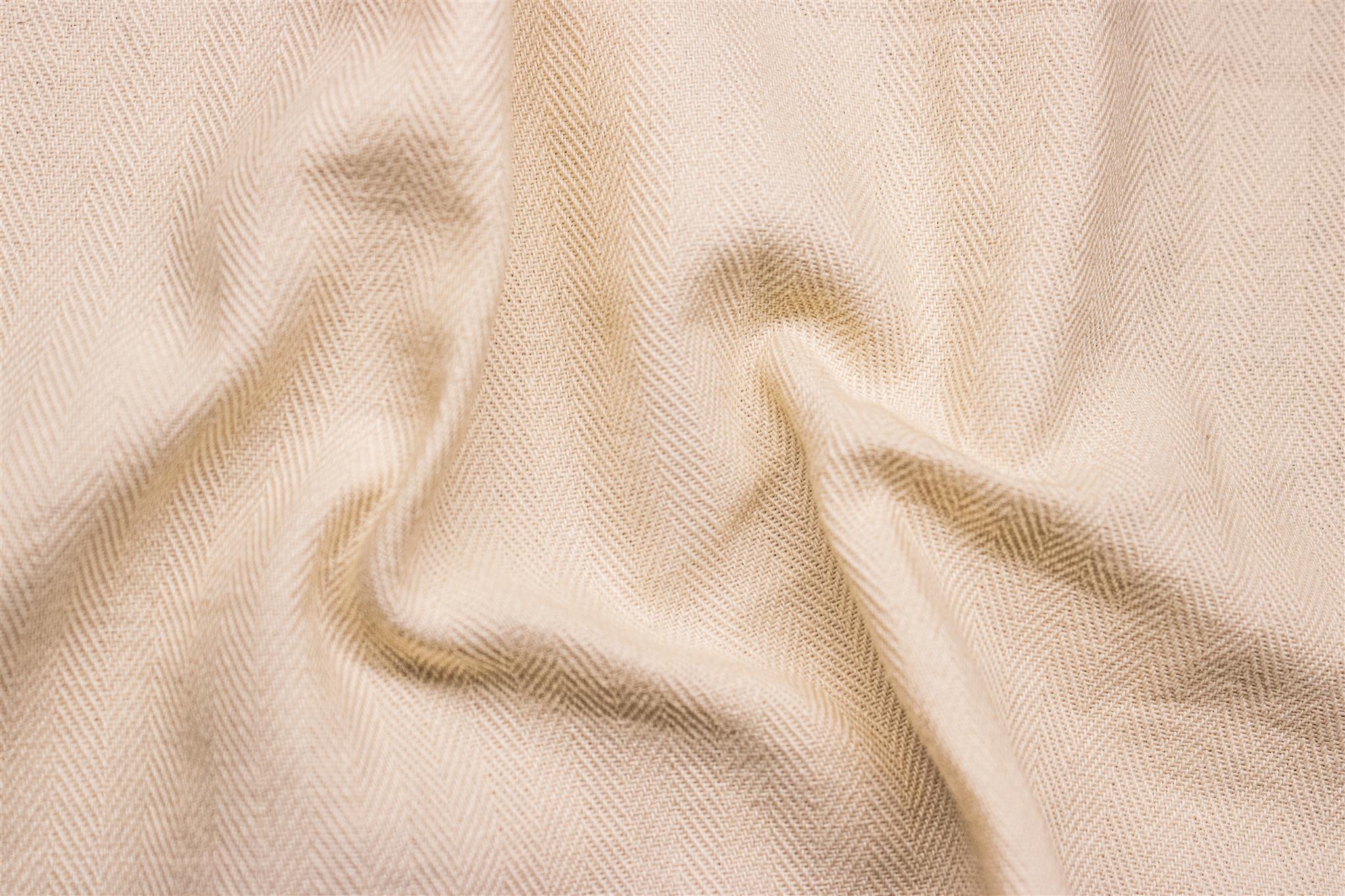 Yellow herringbone poplin