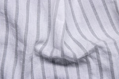 White & Steel Grey Seersucker Candy Stripe