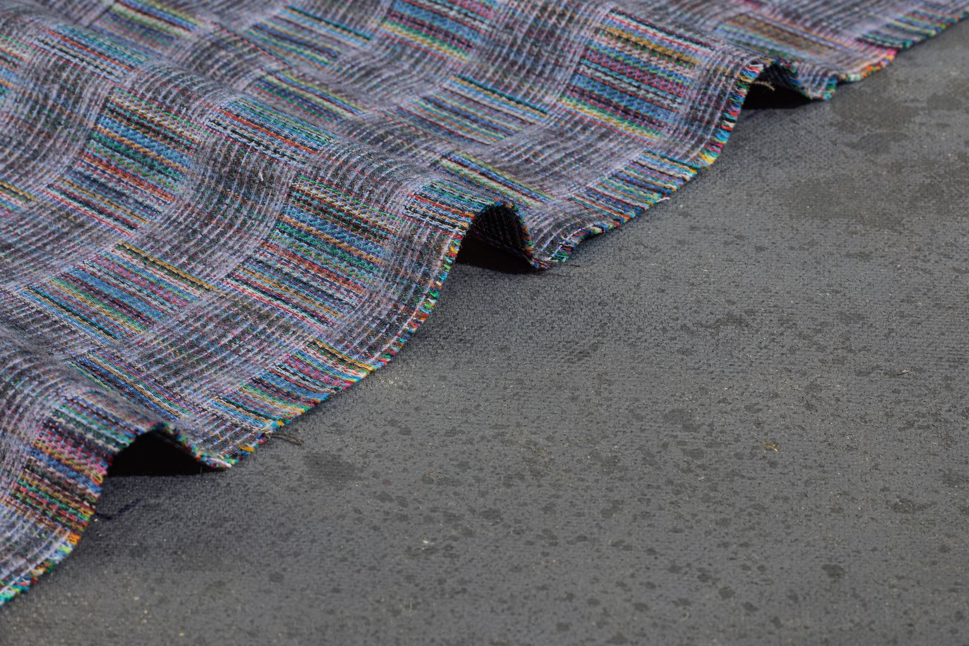 Multicolour Woven Patchwork Brushed Check