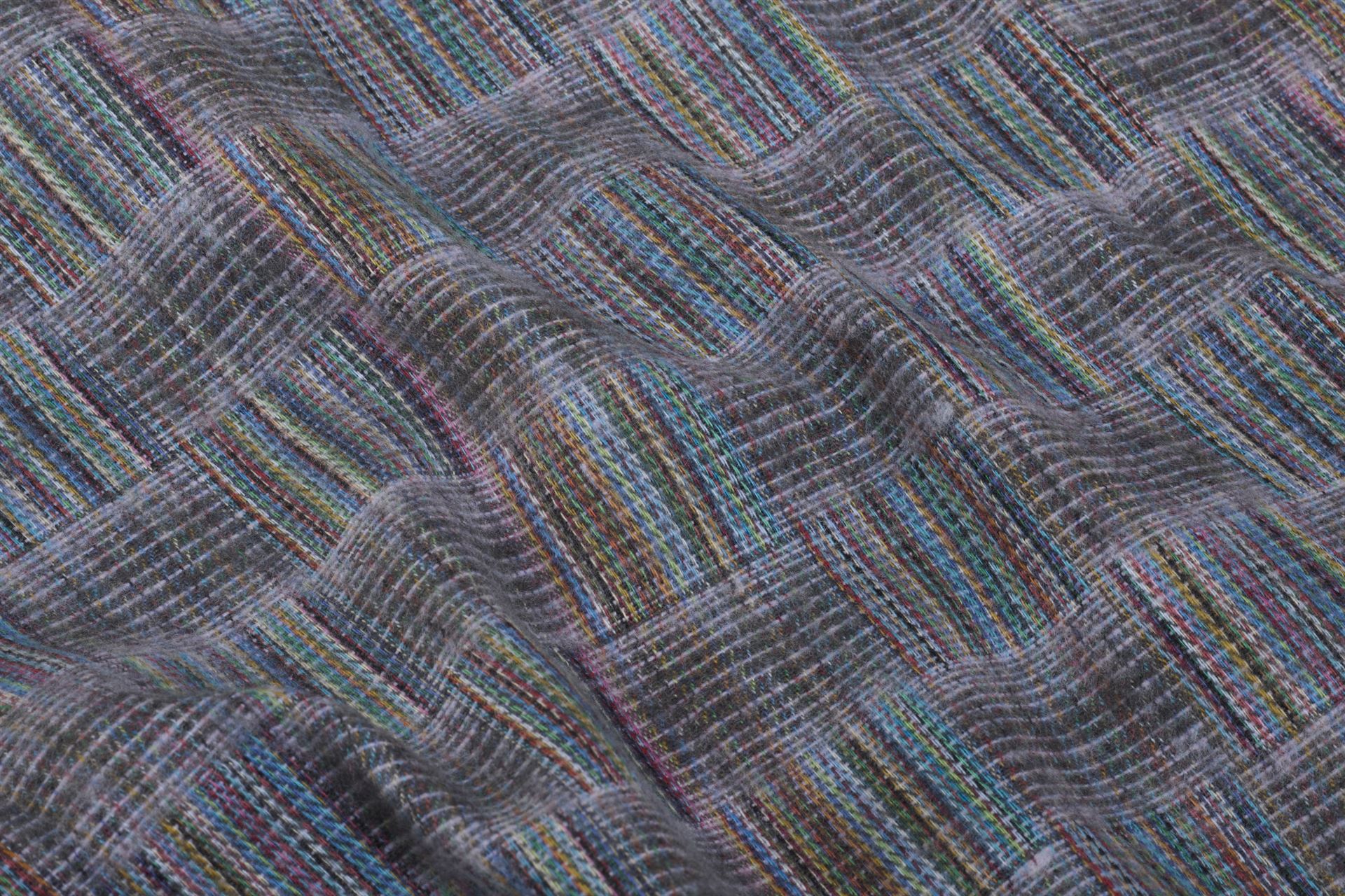 Multicolour Woven Patchwork Brushed Check