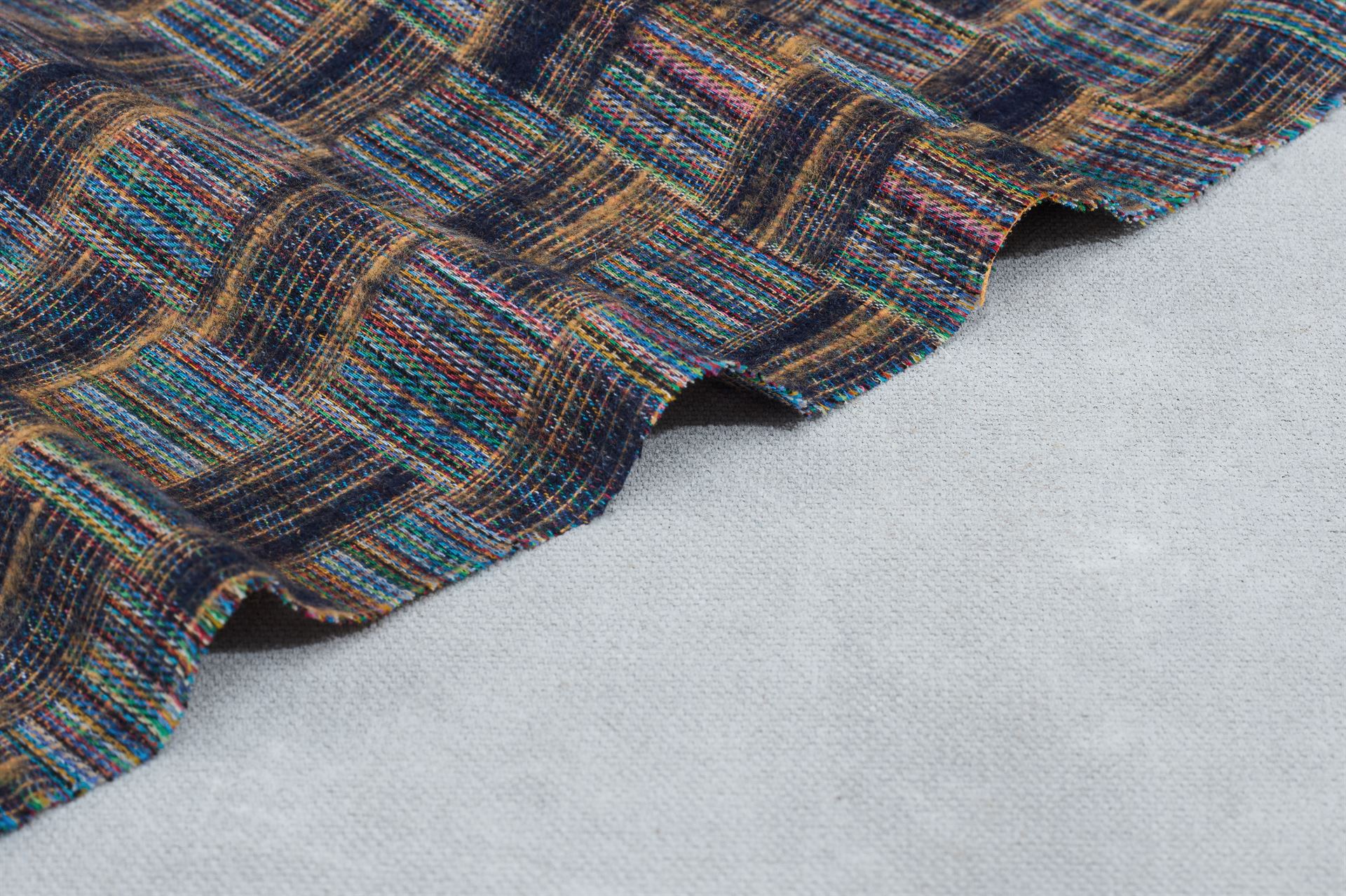 Multicolour Woven Patchwork Brushed Check