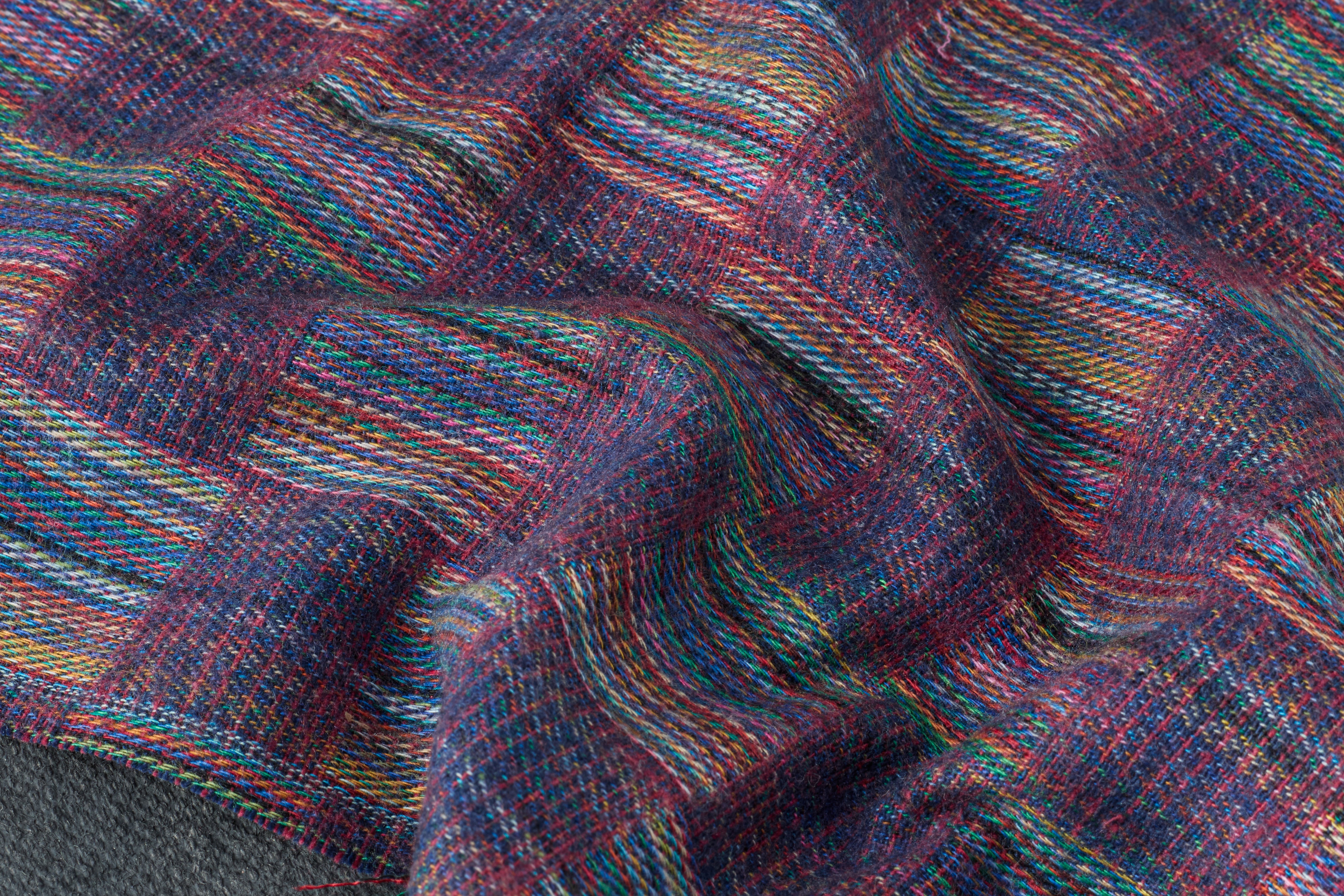 Multicolour Woven Patchwork Brushed Check