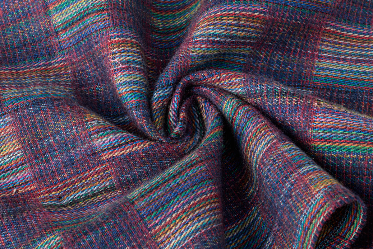 Multicolour Woven Patchwork Brushed Check