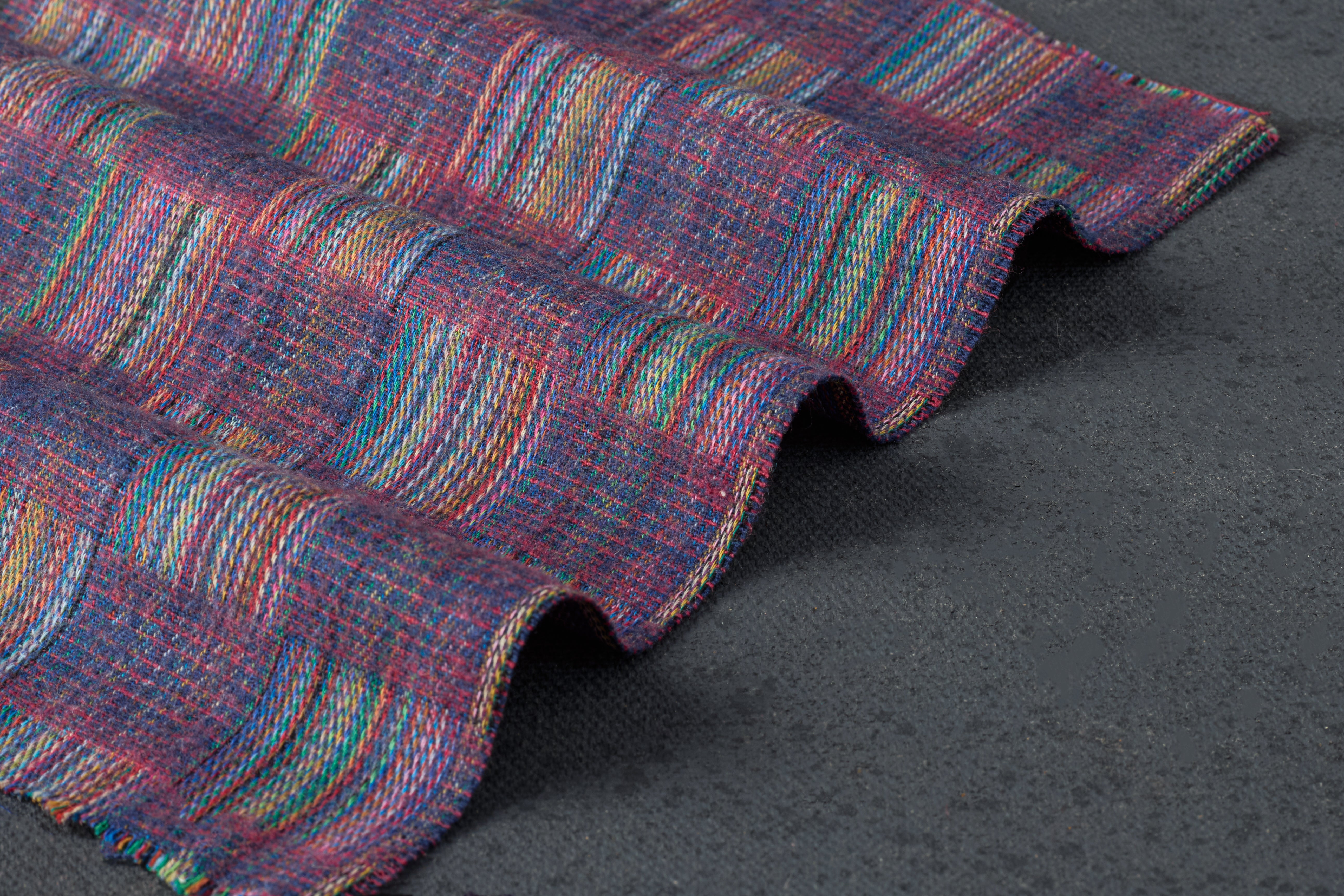 Multicolour Woven Patchwork Brushed Check