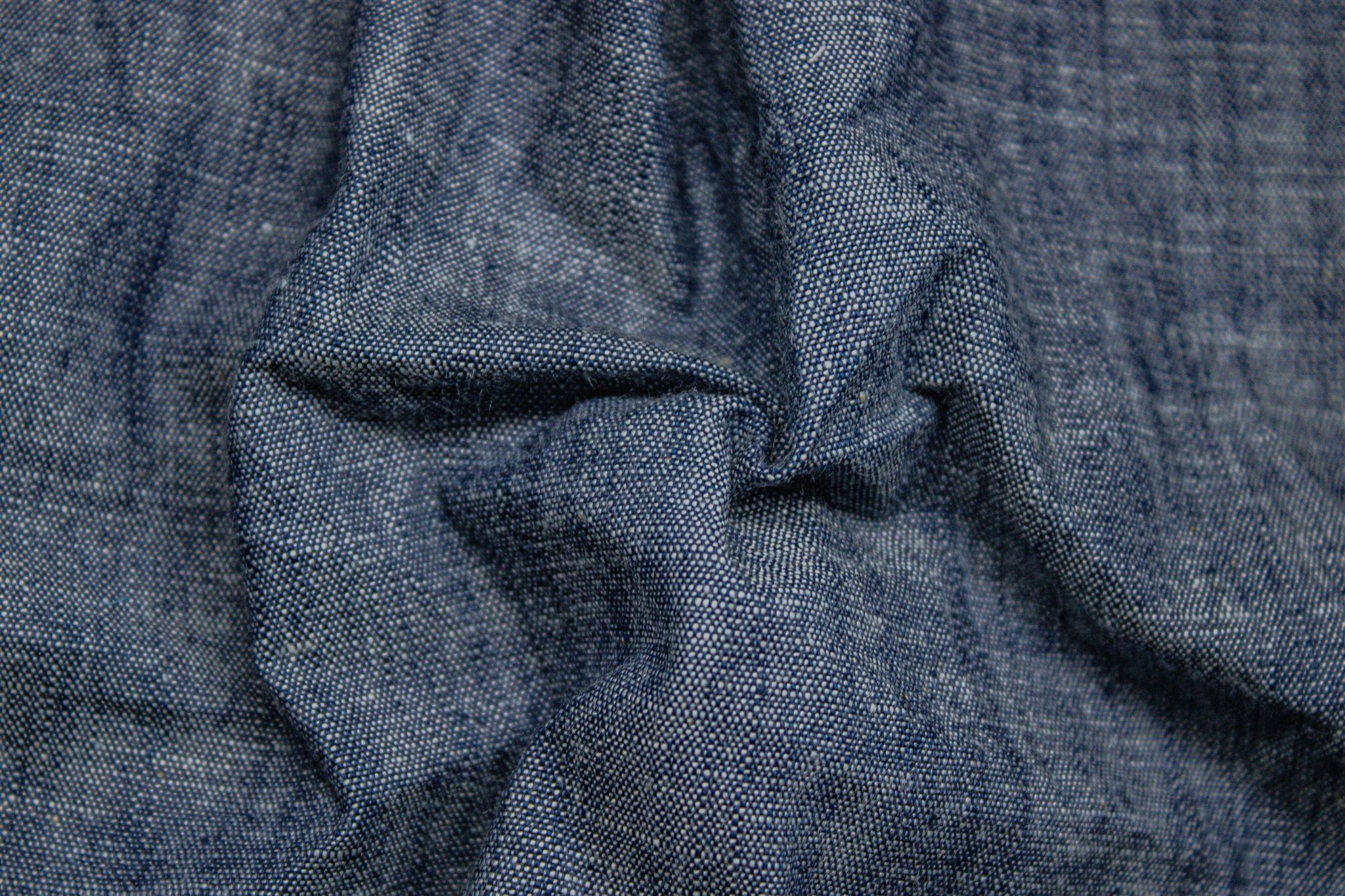 Indigo Blue Cotton Lycra Slub Denim