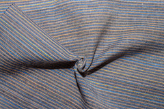 Brown & Gold Viscose Stripe Cotton Fabric