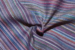 Blue Viscose Dobby Stripe Cotton Fabric