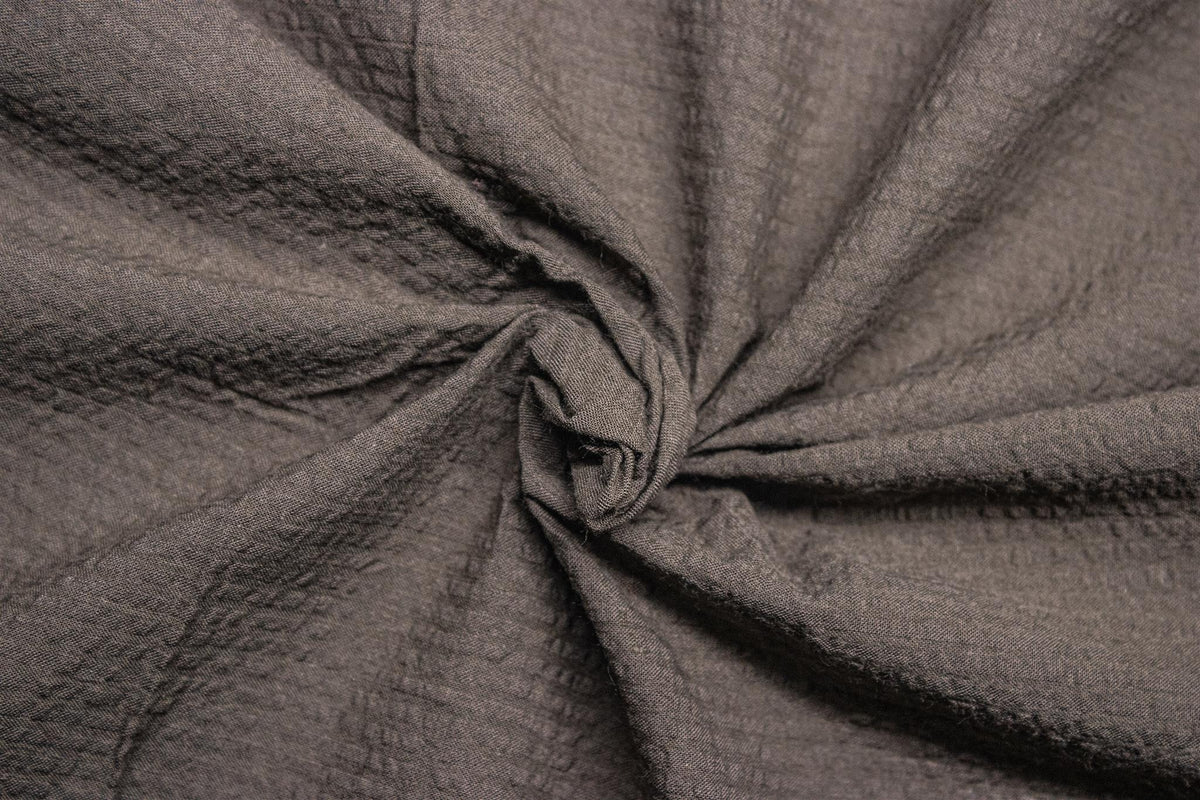 Olive Green Seersucker Pin Stripe