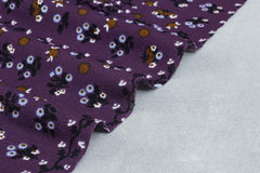 Purple Floral Viscose Crepe Print