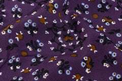 Purple Floral Viscose Crepe Print