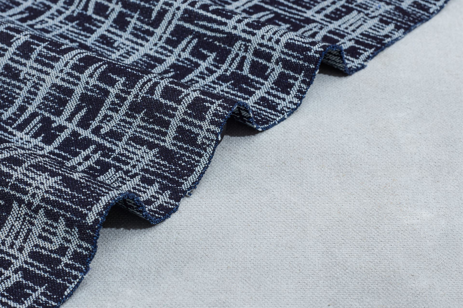 Charcoal Cotton Denim Jacquard Lycra