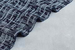 Charcoal Lycra Jacquard Cotton Denim Fabric