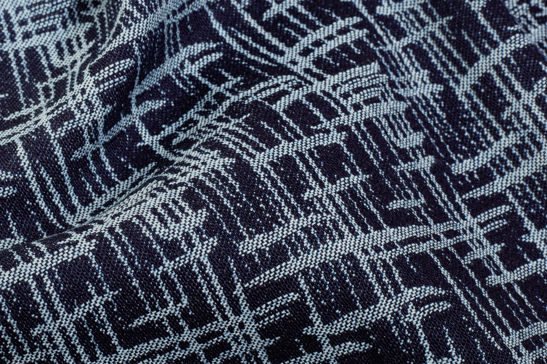 Charcoal Cotton Denim Jacquard Lycra