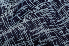 Charcoal Lycra Jacquard Cotton Denim Fabric