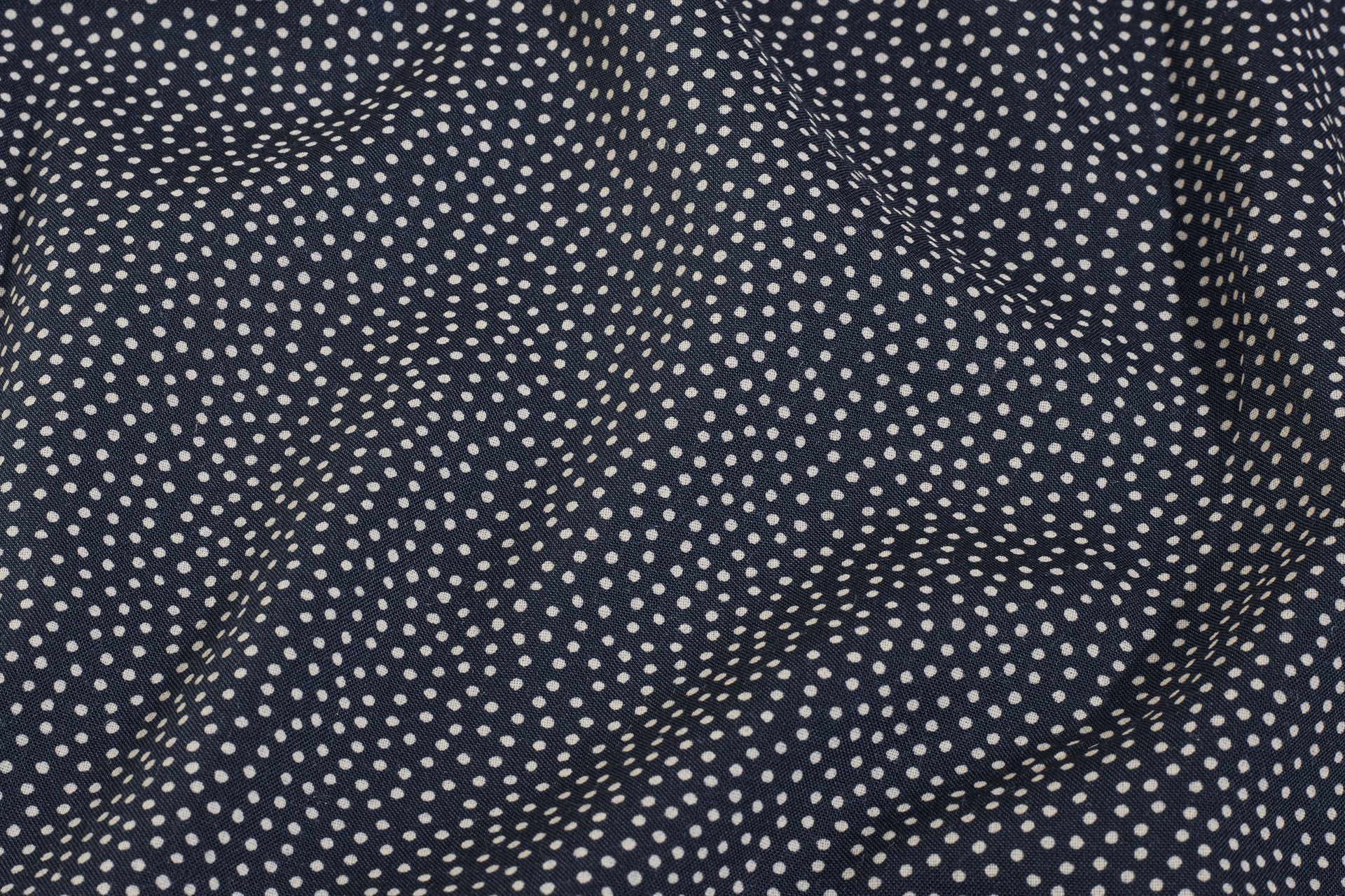 Grey & Cream Viscose Rayon Dot Print