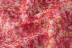 Orange Droplet Tie Dye Print Viscose Rayon Fabric