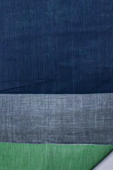 Green Reversible Engineering Stripe Double Cloth Fabric