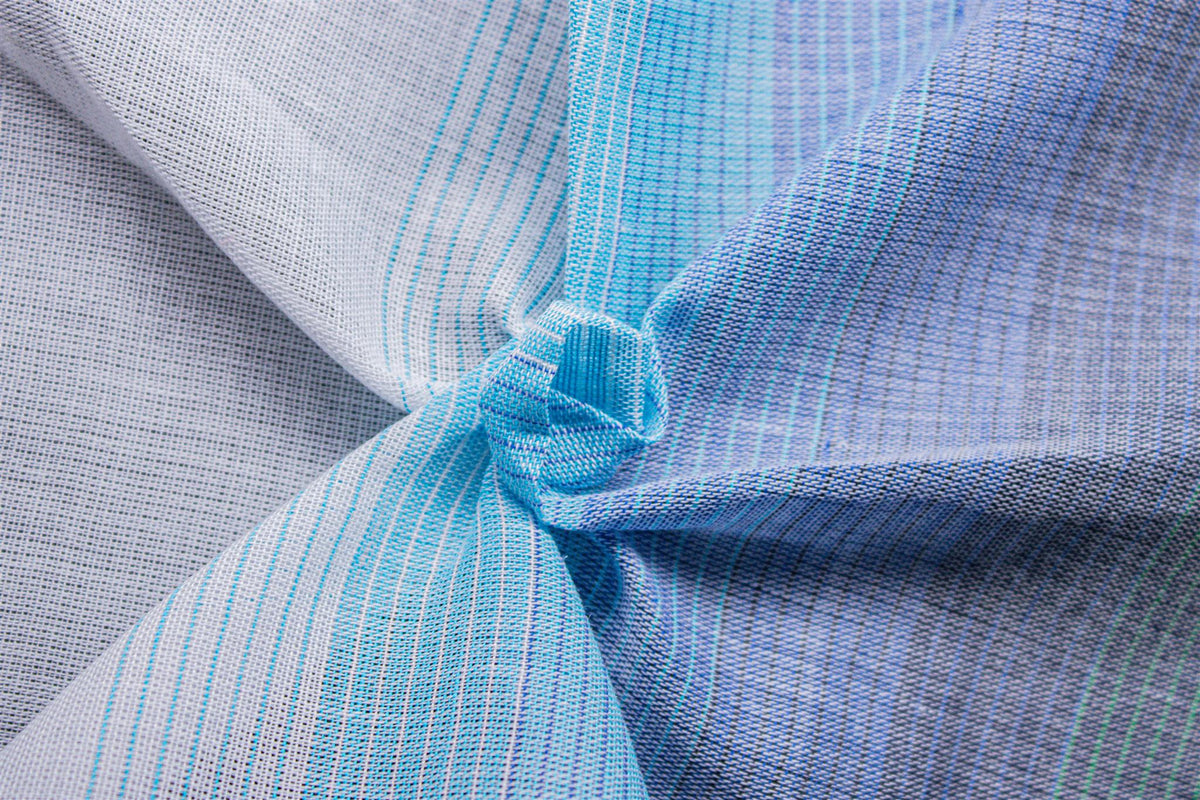 Multicolour Engineering Stripe Reversible Double Cloth