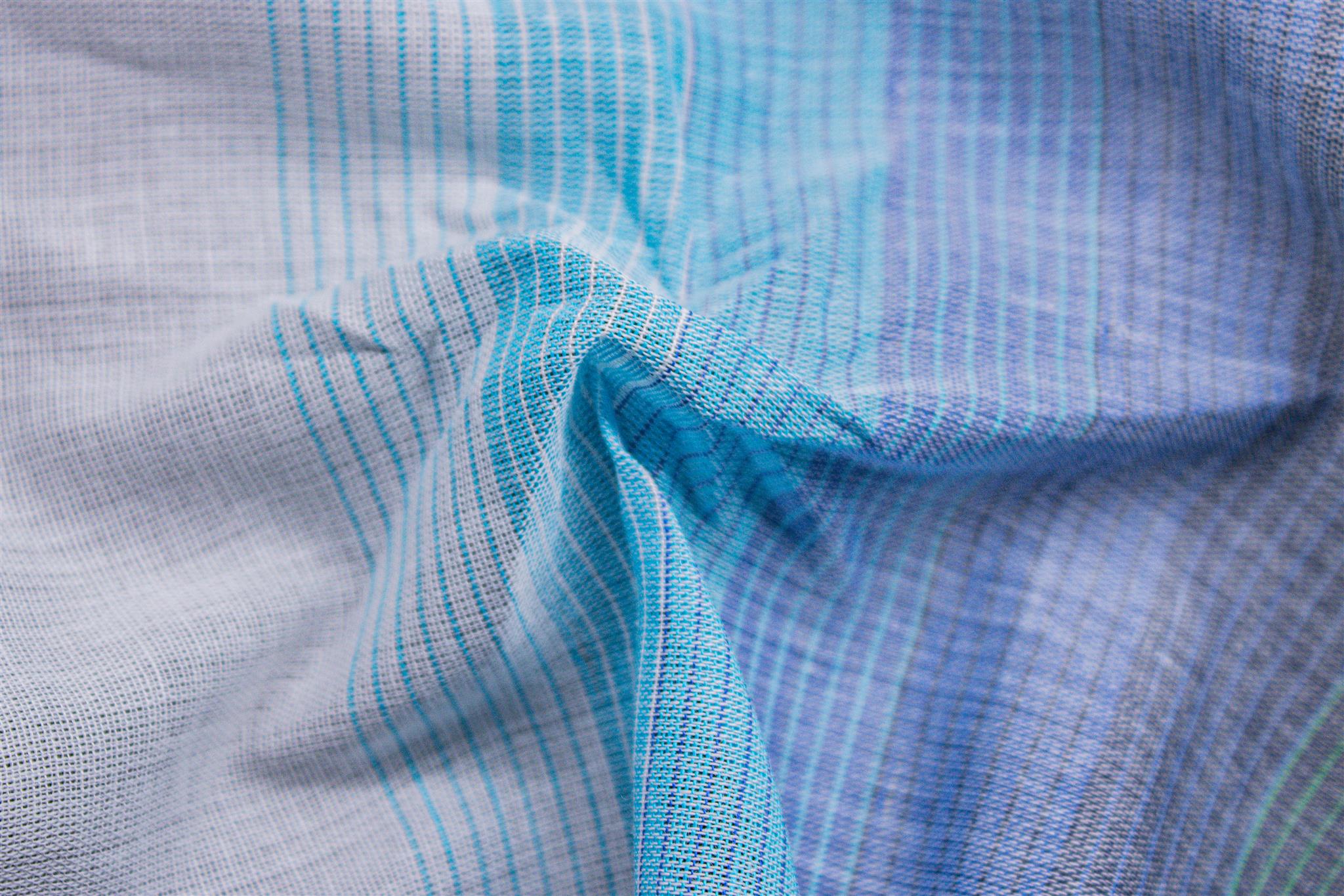 Multicolour Engineering Stripe Reversible Double Cloth
