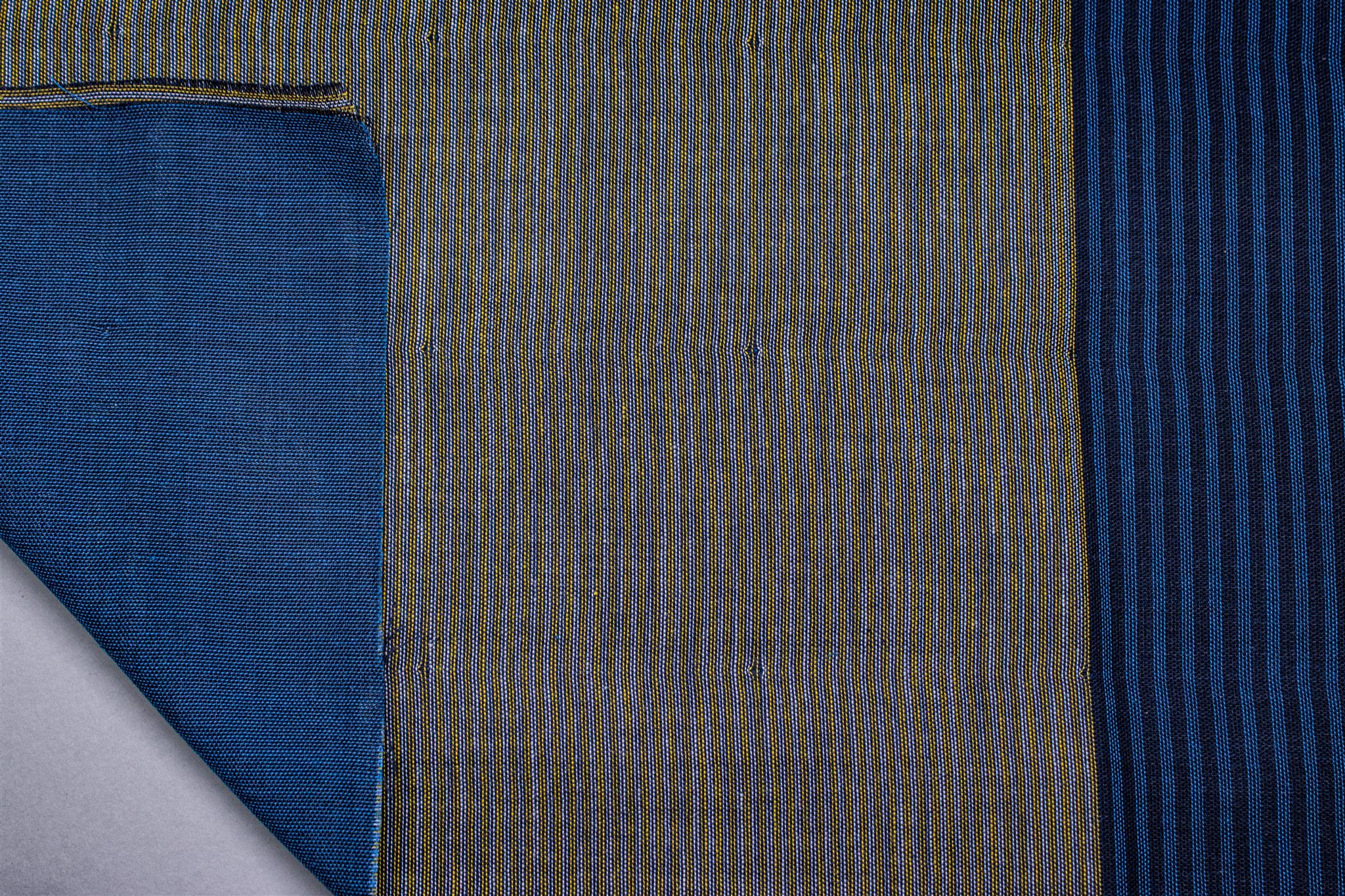 Navy Engineering Stripe Reversible Double Cloth
