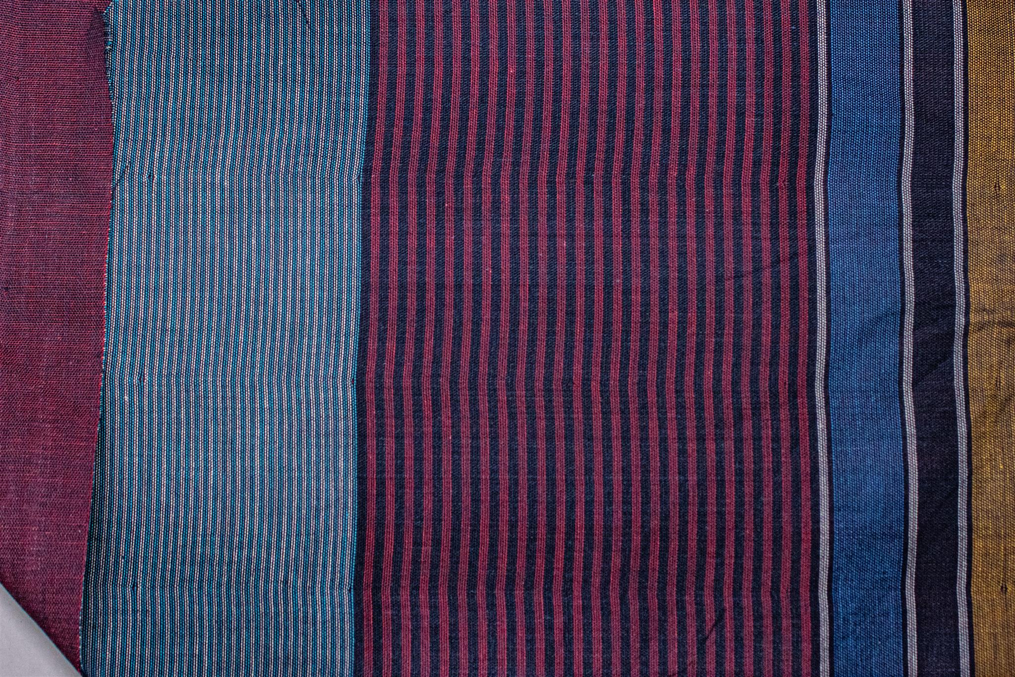 Romar Blue Engineering Stripe Reversible Double Cloth