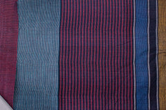 Romar Blue Engineering Stripe Reversible Double Cloth