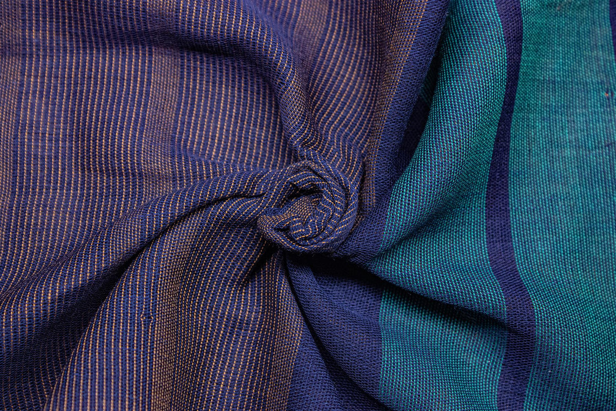 Brown Engineering Stripe Reversible Double Cloth