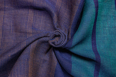 Brown Reversible Engineering Stripe Double Cloth Fabric