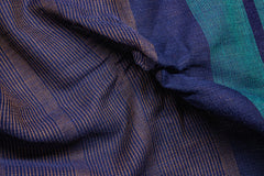Brown Engineering Stripe Reversible Double Cloth