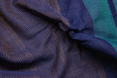 Brown Reversible Engineering Stripe Double Cloth Fabric