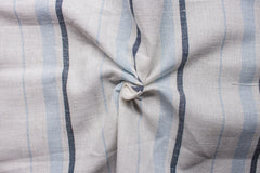 White Stripe Cotton Linen Fabric