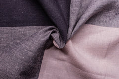 Baby Pink & Grey Big Check Cotton Linen Fabric
