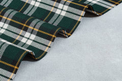 Green Tartan Check Suiting Fabric