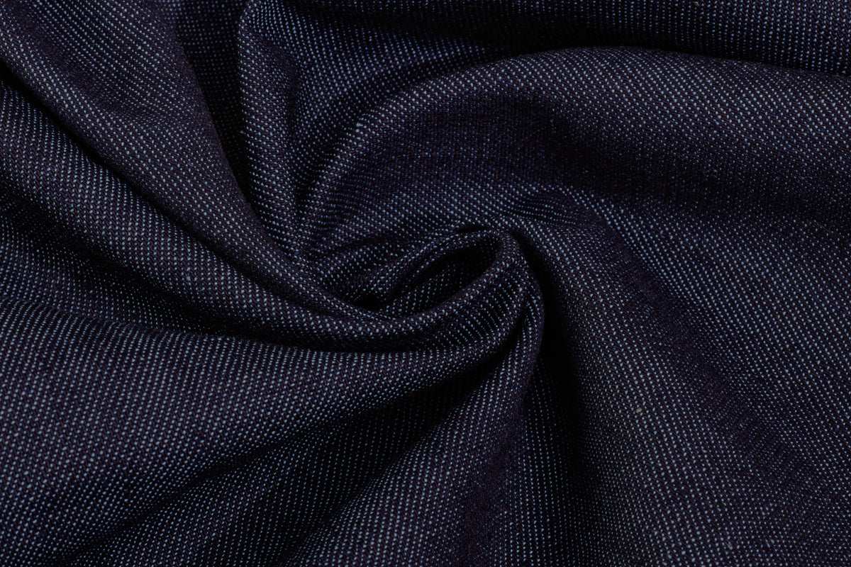 Indigo Silky Denim Plain Cotton Fabric