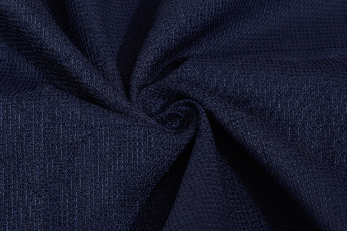 Indigo Millmade Micro Honeycomb Cotton Fabric