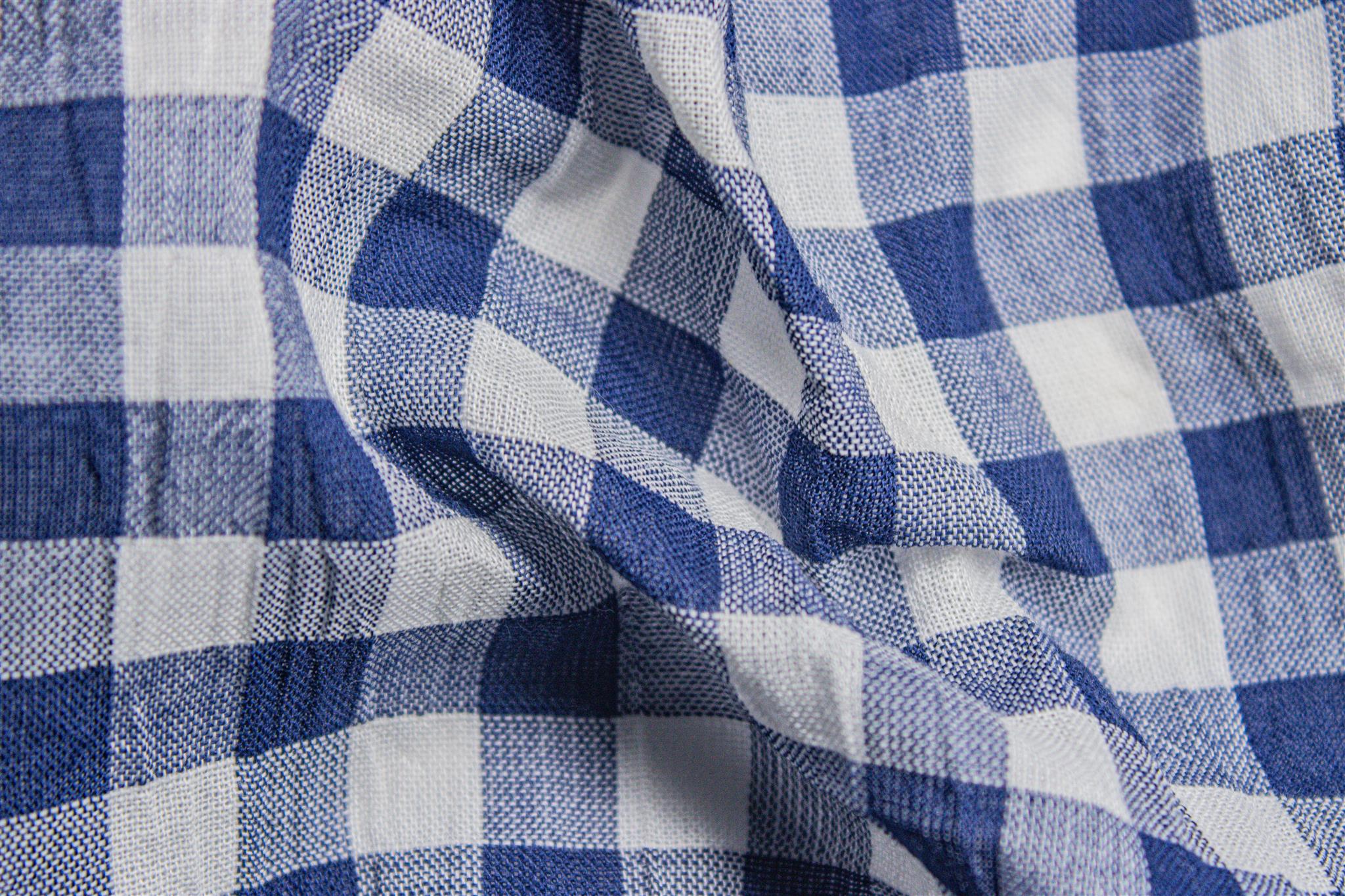 Navy Blue Light Weight Crush Gingham