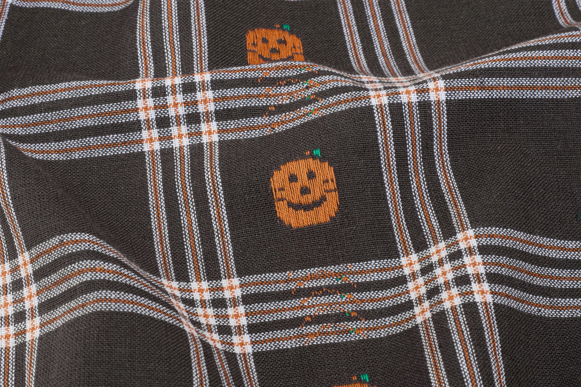 Elephant Grey Halloween Jacquard Check