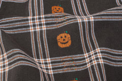 Elephant Grey Halloween Jacquard Check