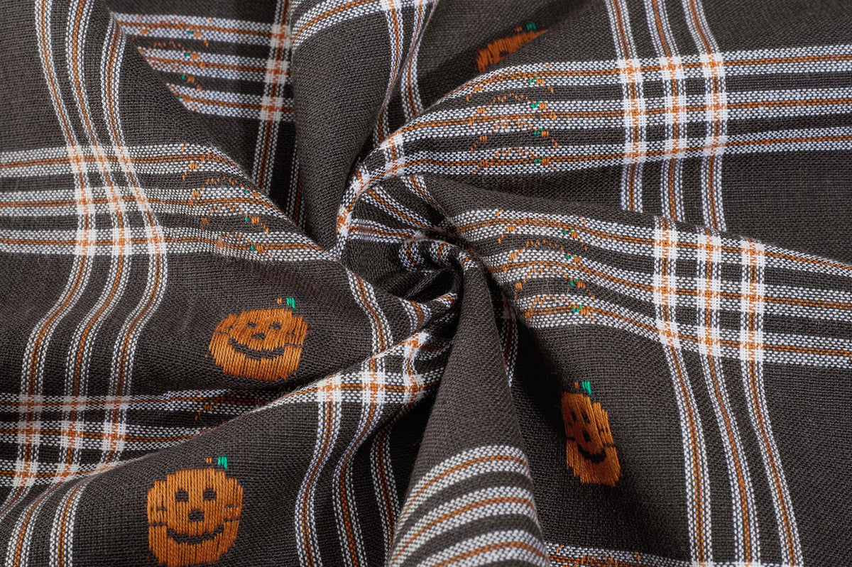 Elephant Grey Halloween Jacquard Check