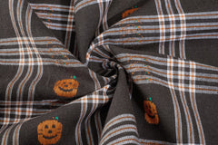 Elephant Grey Halloween Jacquard Check