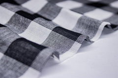 Black & White Voile Tom Tom Check