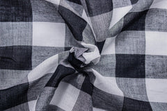 Black & White Voile Tom Tom Check