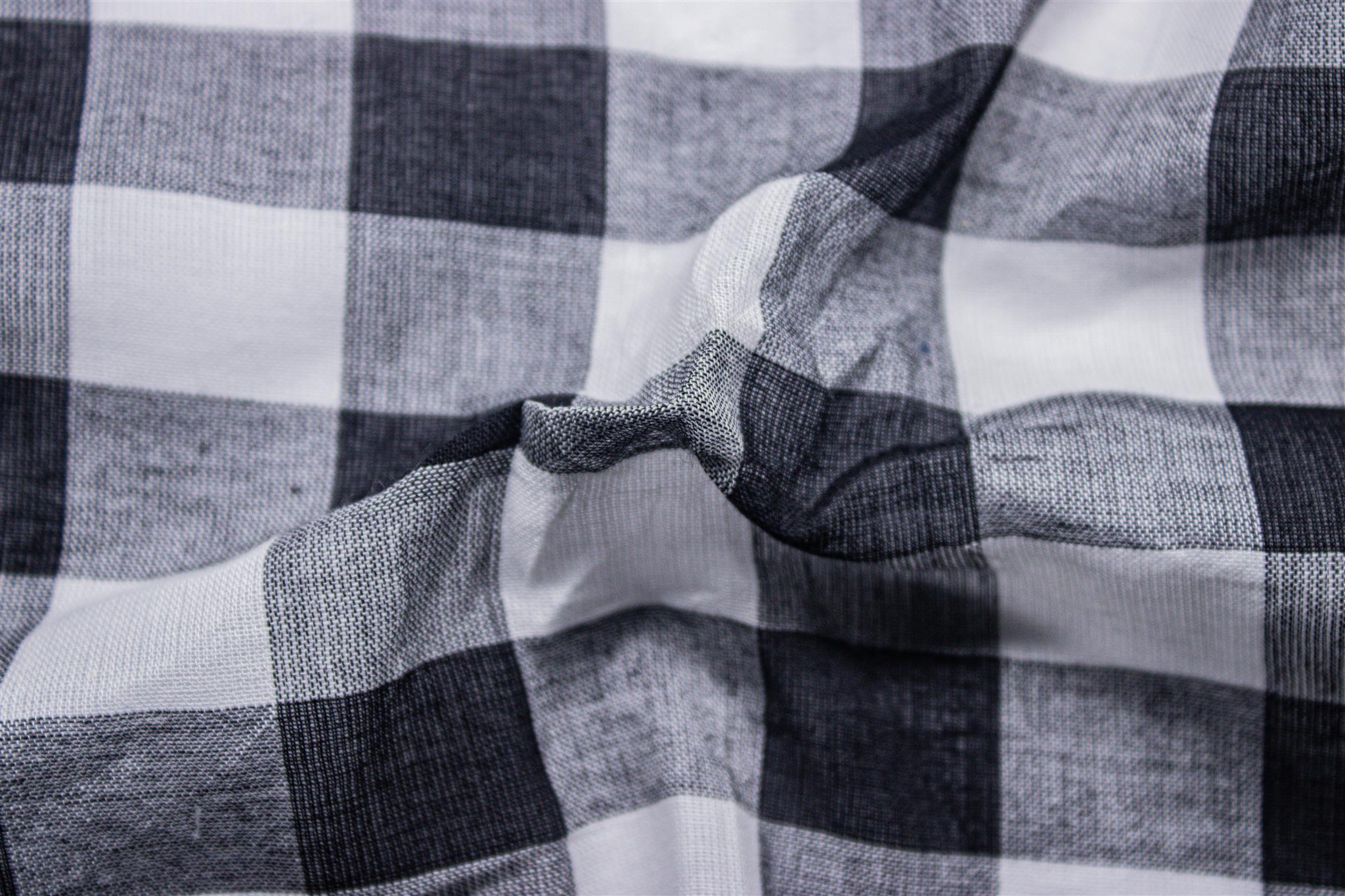 Black & White Voile Tom Tom Check