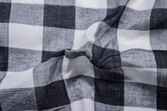 Black & White Voile Tom Tom Check Cotton Fabric