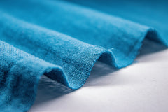 Teal Blue Plain Double Cloth Fabric