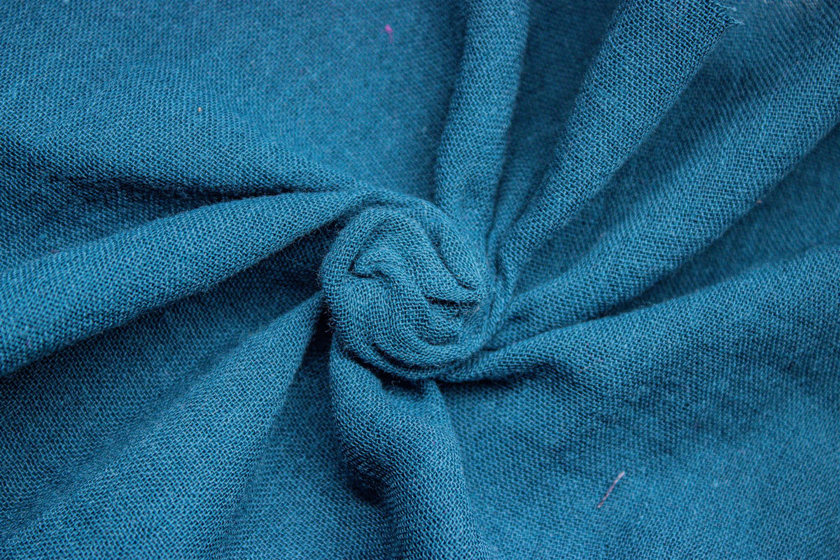 Teal Blue Double Cloth Plain