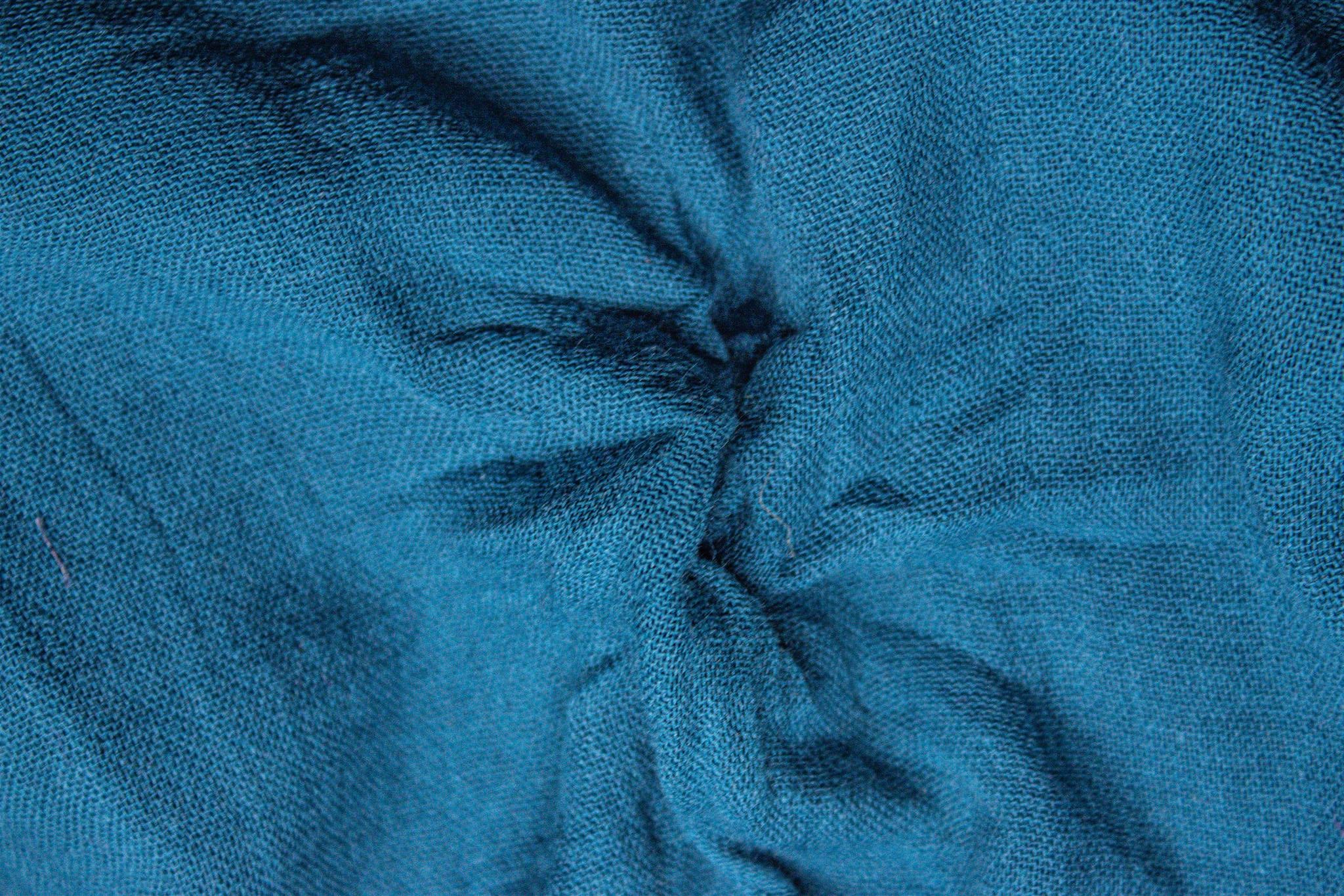 Teal Blue Double Cloth Plain