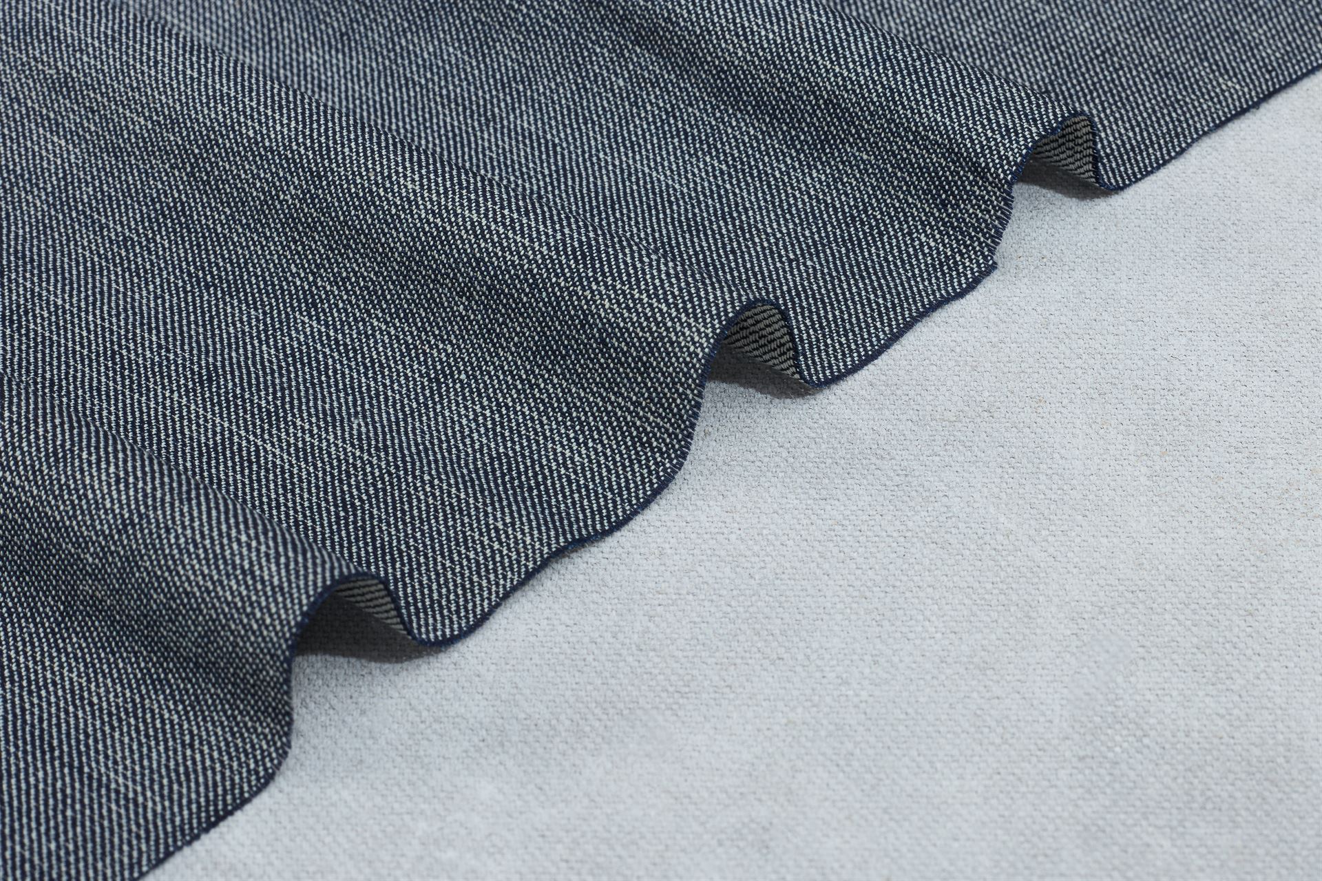 Indigo Cotton Denim Plain